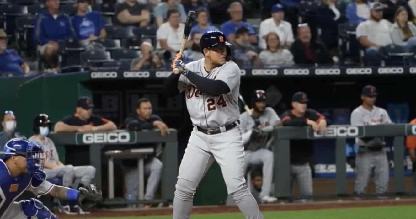 Miguel Cabrera swings during a game, representing one of 11 stars discussed.
